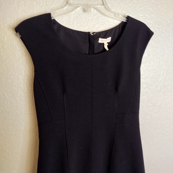 REBECCA TAYLOR Stacy Fit-&-Flare Flounce Black contrast skirt sleeveless Dress 6 - Picture 5 of 10